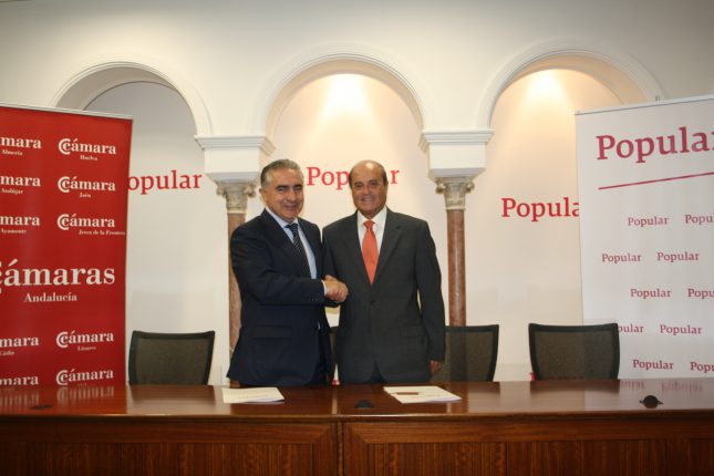 Banco Popular y el Consejo Andaluz de Cámaras de Comercio firman un convenio de colaboración