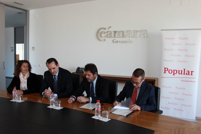 Banco Popular firma acuerdo con la Cámara de Comercio de Granada
