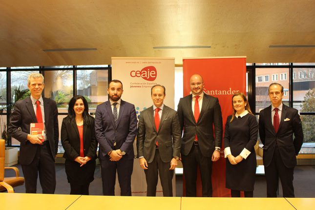 Banco Santander y CEAJE renuevan su convenio de apoyo a jóvenes empresarios 