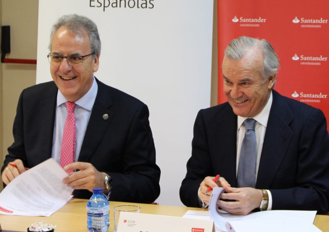 Banco Santander renueva su convenido con Crue Universidades Españolas