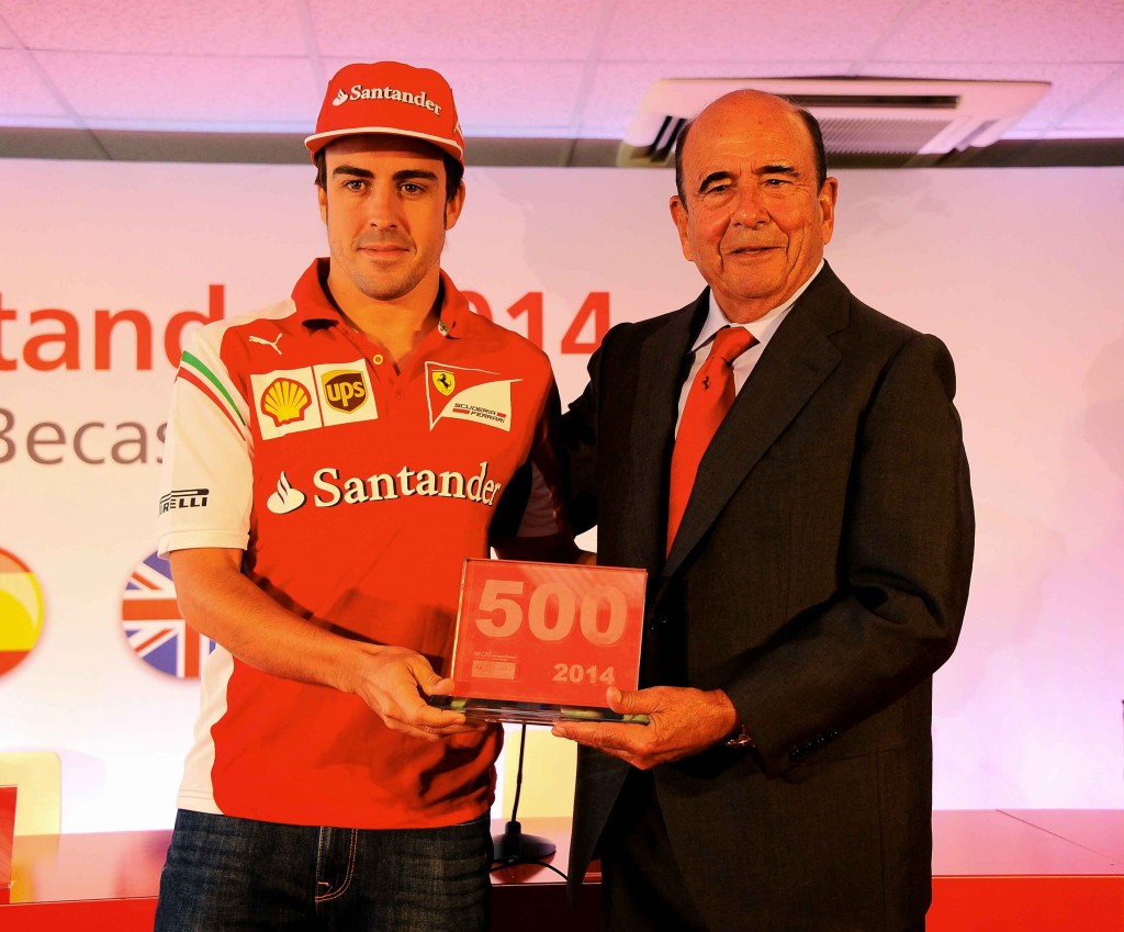 Emilio Botín y Fernando Alonso entregan las Becas Fórmula Santander 